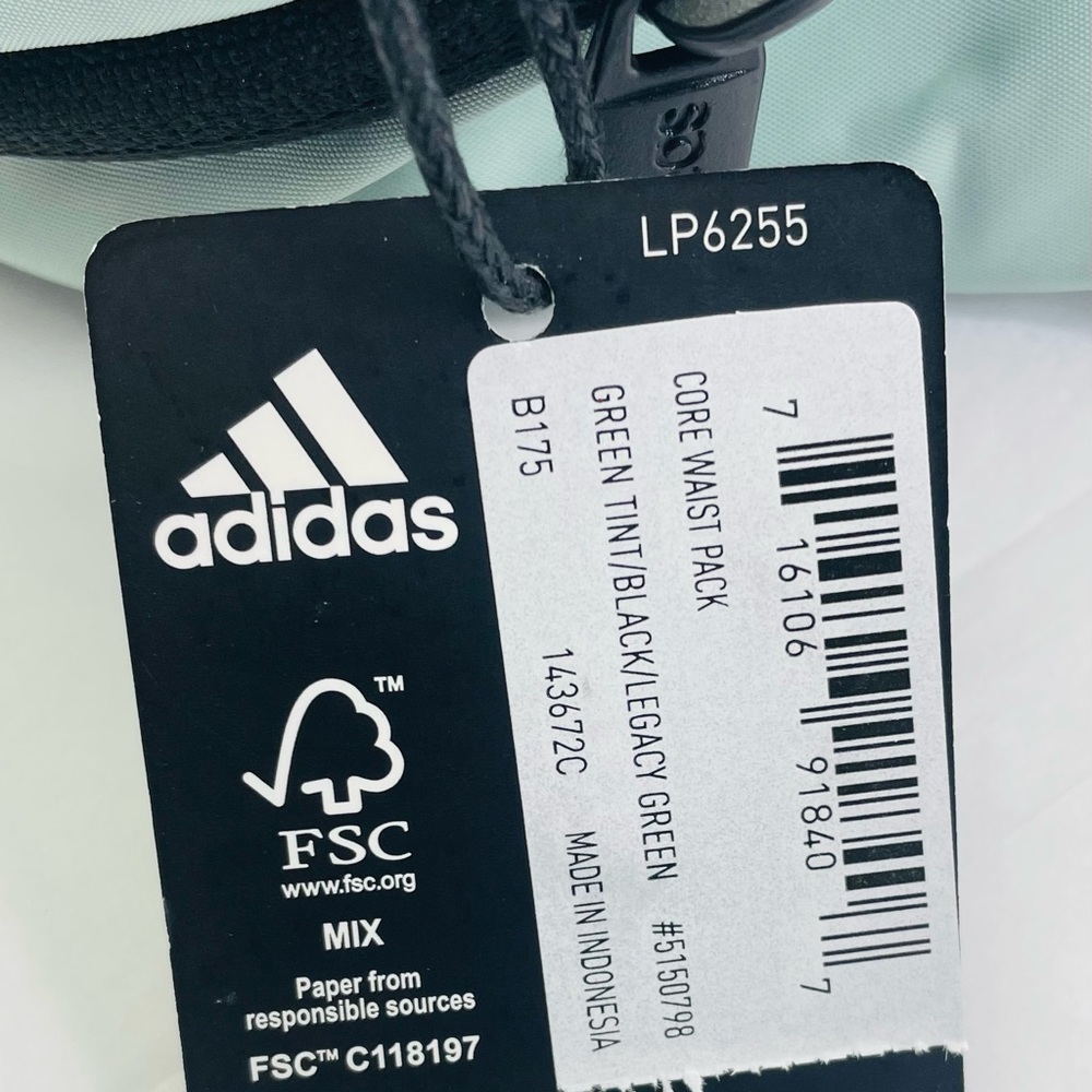 Adidas Core Waist Pack Sport Pouch bag Green/Black - Picture 7 of 10